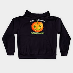 Happy Halloween Vintage Pumpkin Spooky Kids Hoodie